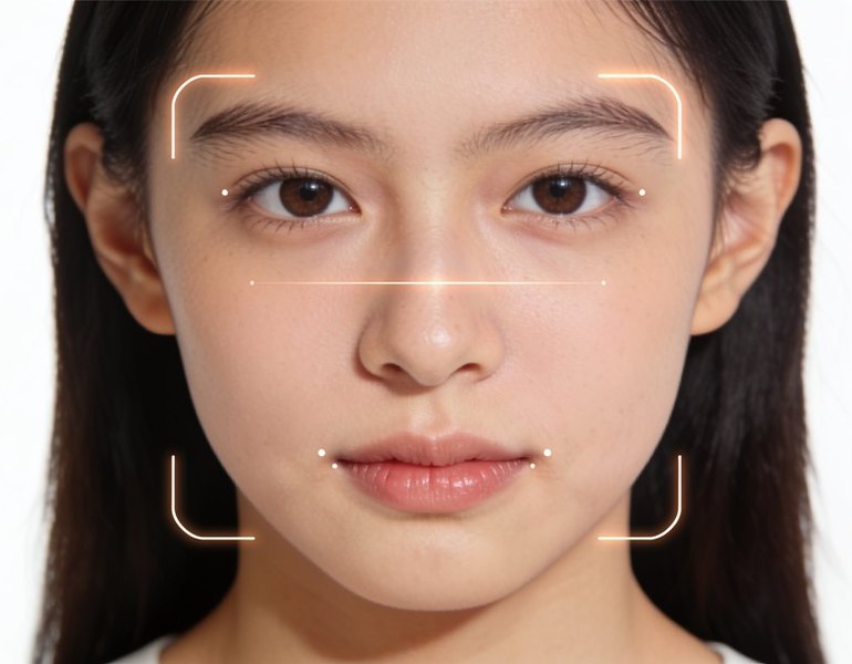 Face tracking landmarks over a live camera feed