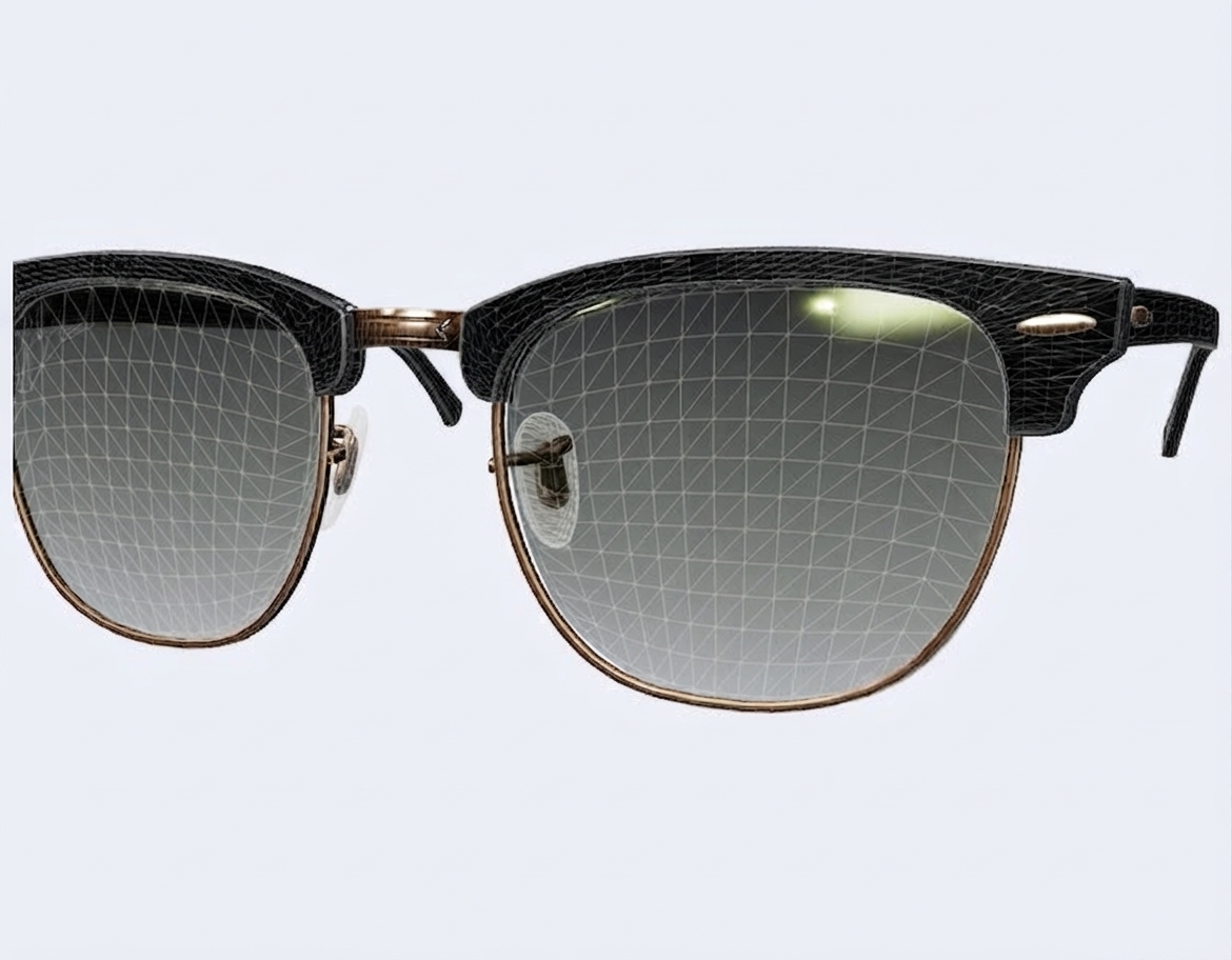 3D wireframe topology mesh of our frame model